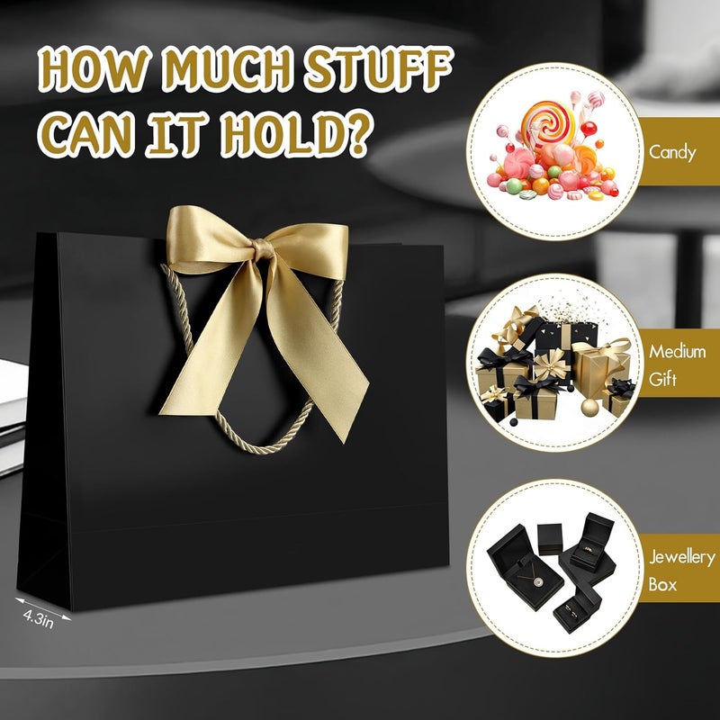 JMANNI Gift Bag, 1PCS Gift Bags Large with Ribbon and 1 Greeting Cards 2 Tissue Paper, Portable Paper Gift Bag with Handles, Birthday Gift Bags,Present Bags for Wedding Party Mothers Day - Image 5